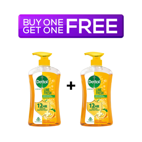 Dettol Body Wash and shower Gel,Lime Fresh 500 ml Combo- ASG1043