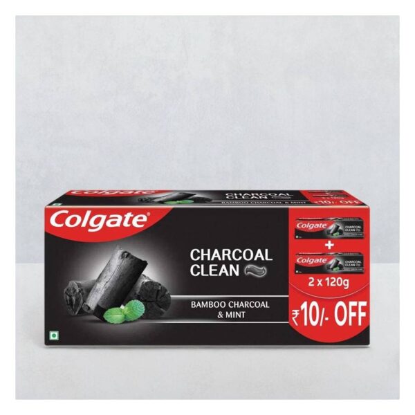 Colgate Charcoal Clean Black Gel Toothpaste Deep Clean with Bamboo Charcoal & Wintergreen Mint- EQB1002