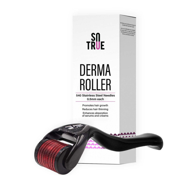 Sotrue Derma Roller For Hair Growth & Collagen Boost - 0.5 mm With 540 Stainless Steel Needles- JMJ1006