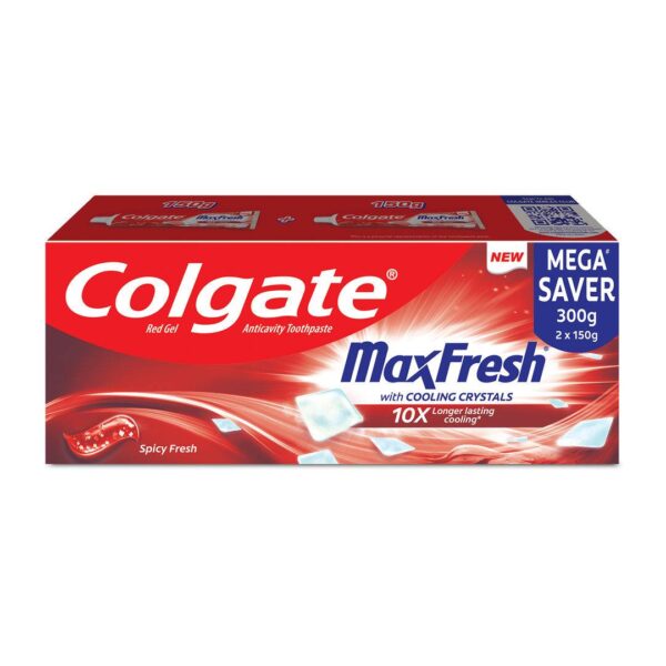 Colgate MaxFresh Toothpaste, Red Gel Paste with Menthol for Super Fresh Breath (Spicy Fresh)- EQB1003