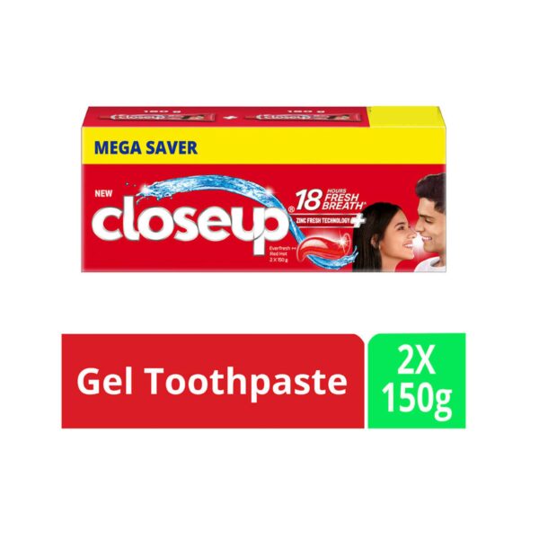 Closeup Toothpaste | Long lasting 18 Hours Of Fresh Breath & White Teeth (Pack of 2)- EQB1009