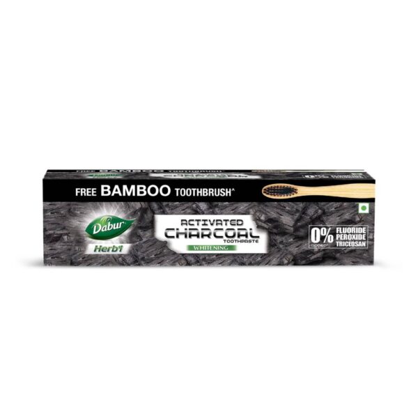 Dabur Herb’L Activated Charcoal Toothpaste With Mint For Whitening (Black Gel Paste)- EQB1013