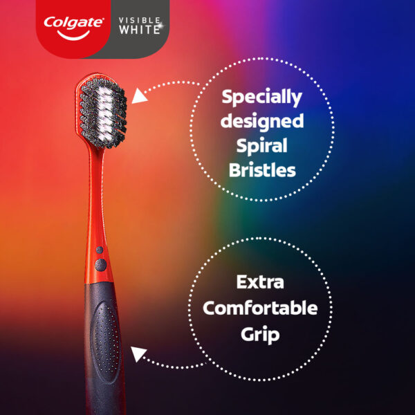 Colgate Visible White O2 Toothbrush- TTR1015 - Image 3