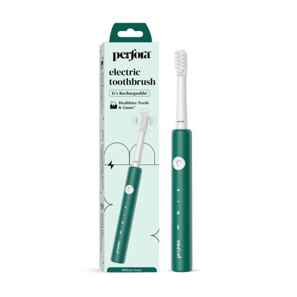 Perfora Rechargeable Electric Toothbrush - Military Green- TTR1017