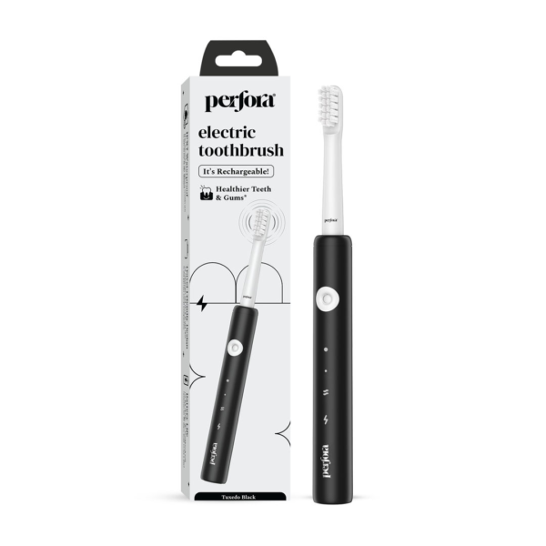 Perfora Rechargeable Electric Toothbrush - Tuxedo Black- TTR1018