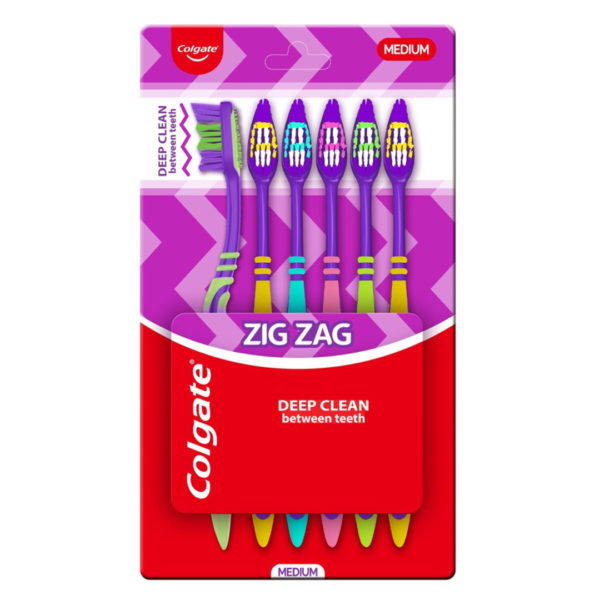 Colgate ZigZag Medium Bristle Toothbrush- TTR1024