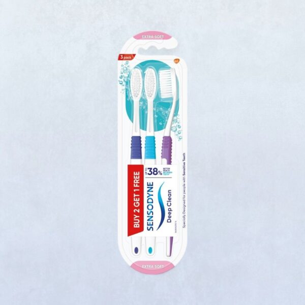 Sensodyne Toothbrush: Deep Clean Toothbrush With Extra Soft & Microfine Bristles B2G1- TTR1027