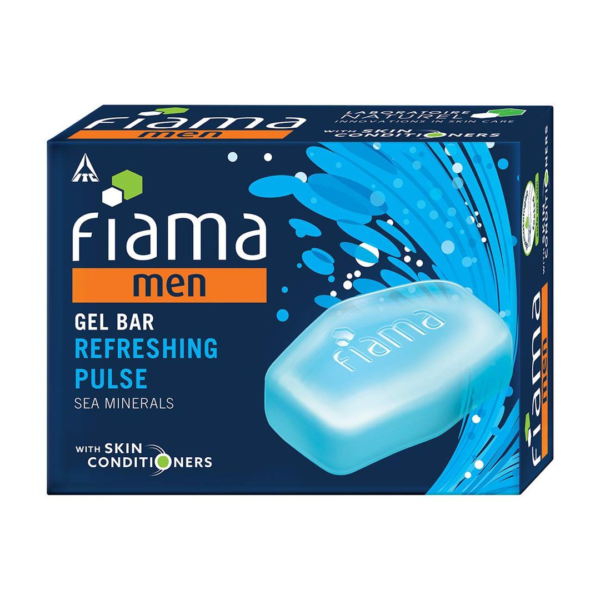 Fiama Men Refreshing Pulse Gel Bar With Sea Minerals With Skin Conditioner Soap- ABZ1046