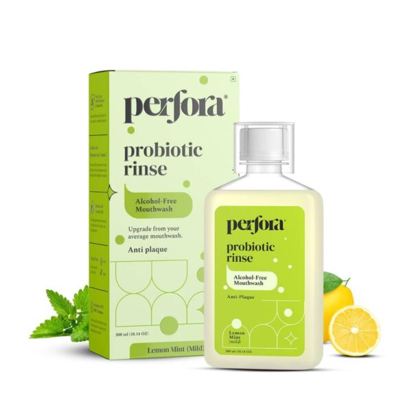 Perfora Probiotic Mouthwash For Fresh Breath - Lemon Mint- EQB1027