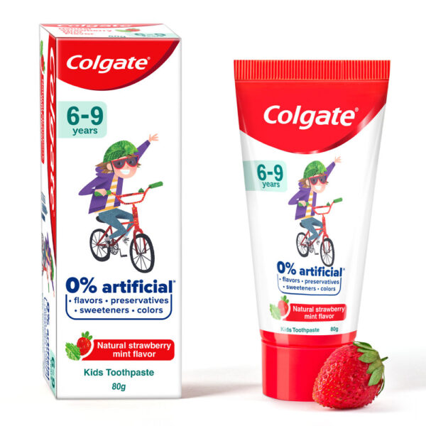 Colgate Toothpaste For Kids (6-9 Years) Natural Strawberry Mint Flavour 0% Artificial Tube- EQB1029