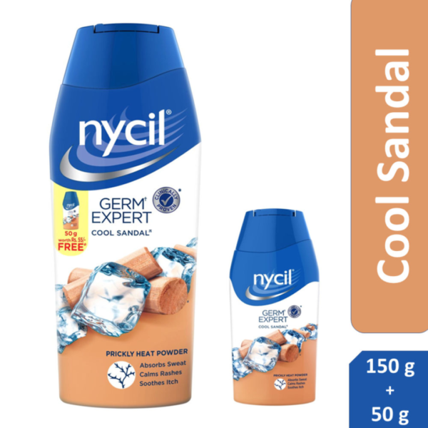 Nycil Germ Expert Cool Sandal Prickly Heat & Cooling Powder ( Free 50 g Nycil Cool Sandal )- JWT1009