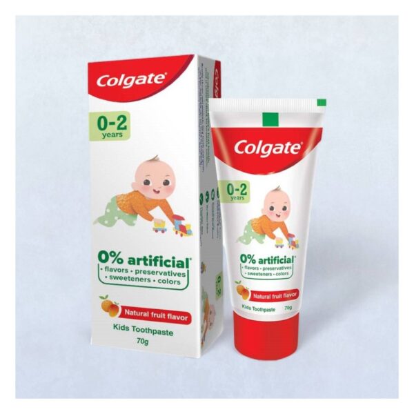 Colgate Toothpaste for Kids (0-2 years), Natural Fruit Flavour, SLS & Fluoride free- EQB1031