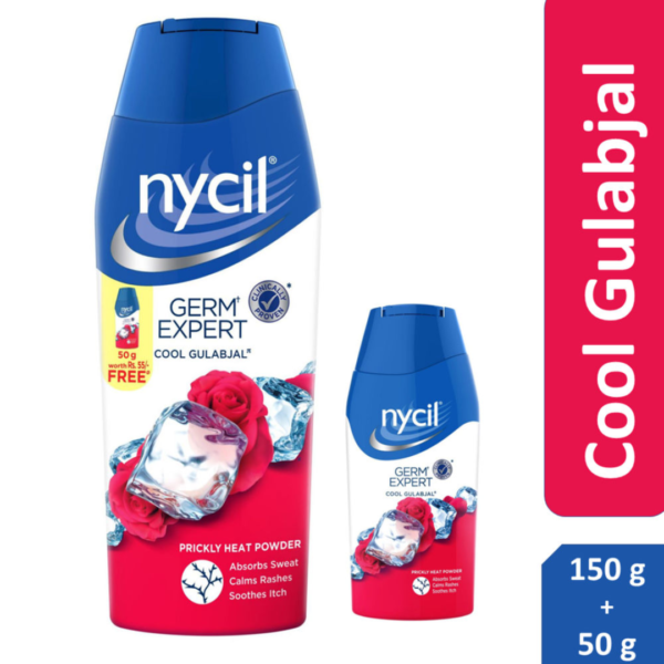 Nycil Germ Expert Cool Gulabjal Prickly Heat & Cooling Powder ( Free 50 g Nycil Cool Gulabjal )- JWT1010