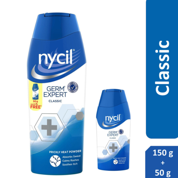 Nycil Germ Expert Classic Prickly Heat & Cooling Powder ( Free 50 g Nycil Classic)- JWT1011