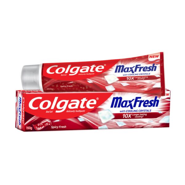 Colgate MaxFresh Toothpaste, Red Gel Paste with Menthol for Super Fresh Breath (Spicy Fresh)- EQB1036