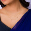 GIVA Golden Dual Layer Zircon Necklace- BQS1002 - Image 2