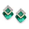 YouBella Jewellery Fashion Crystal Stud Earrings For Girls And Women - Green- TBC1001 - Image 2