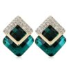 YouBella Jewellery Fashion Crystal Stud Earrings For Girls And Women - Green- TBC1001 - Image 3