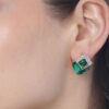 YouBella Jewellery Fashion Crystal Stud Earrings For Girls And Women - Green- TBC1001 - Image 5