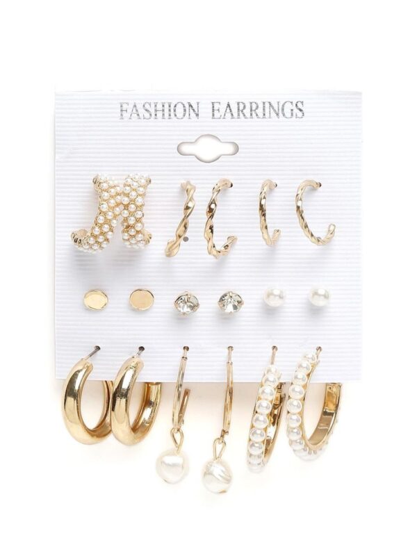 YouBella Jewellery Celebrity Inspired Gold Plated Earrings Combo For Girls And Women (Style 8)- TBC1003 - Image 4