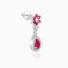 Giva Silver Pink Flower Mini Drop Earrings- TBC1004 - Image 3