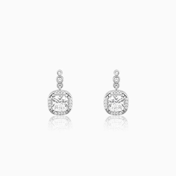 Giva Silver Zircon Halo Earrings- TBC1005 - Image 3