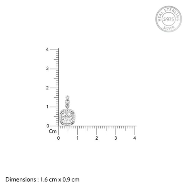Giva Silver Zircon Halo Earrings- TBC1005 - Image 4