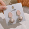 Jewels Galaxy Gold Plated Faux Pearl Enamelled Drop Earrings- TBC1010 - Image 2