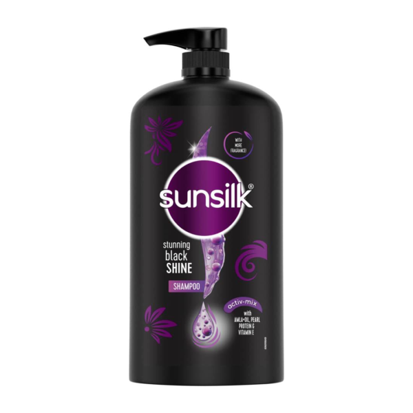 Sunsilk Black Shine, Shampoo For Shiny, Moisturised & Fuller Hair- DCE1023