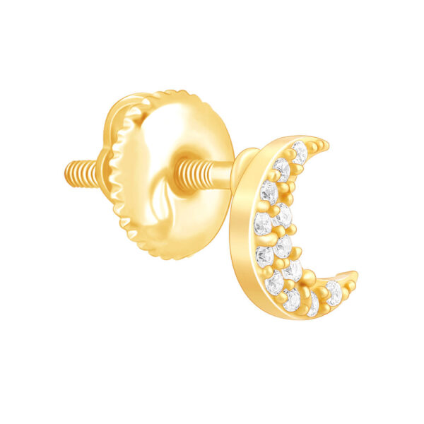 GIVA Golden Crescent Zircon Earrings- TBC1013 - Image 2
