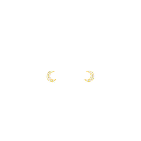 GIVA Golden Crescent Zircon Earrings- TBC1013 - Image 3