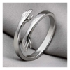 Jewels Galaxy Silver-Plated Hug Shaped Adjustable Hug Day Finger Ring (1 Pack 1 Piece)- XFN1008 - Image 2