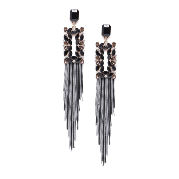 YouBella Jewellery Earings Crystal Tassel Handmade Earrings for Girls and Women- TBC1014