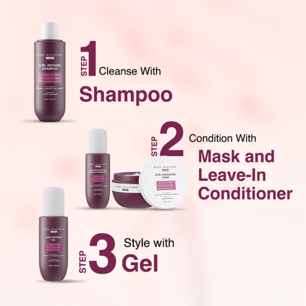 Bare Anatomy Curl Defining Gel For Curl Retention & 2X Frizz Protection Coconut Oil & Castor Oil- TSM1022 - Image 5