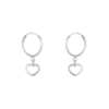 GIVA Silver Small Heart Drop Earrings- TBC1016 - Image 2