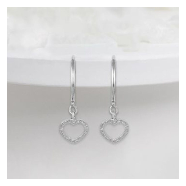 GIVA Silver Small Heart Drop Earrings- TBC1016