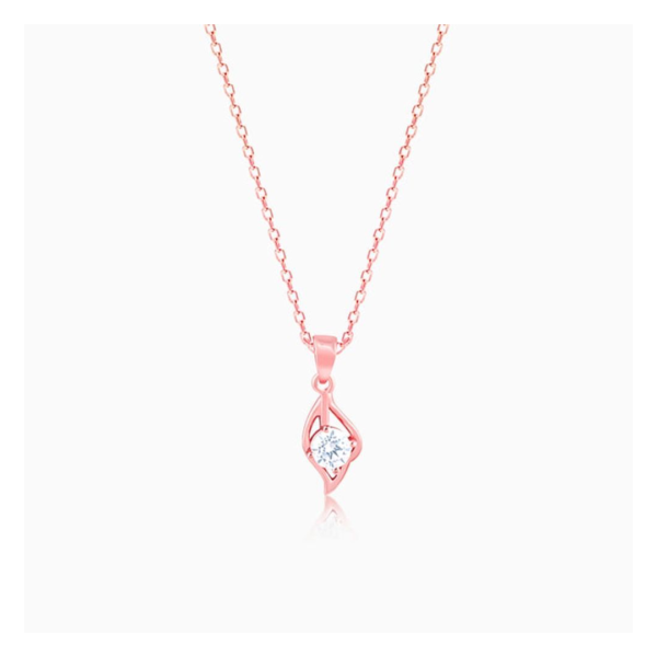 Giva Rose Gold Falling Dew Pendant With Link Chain- BQS1004