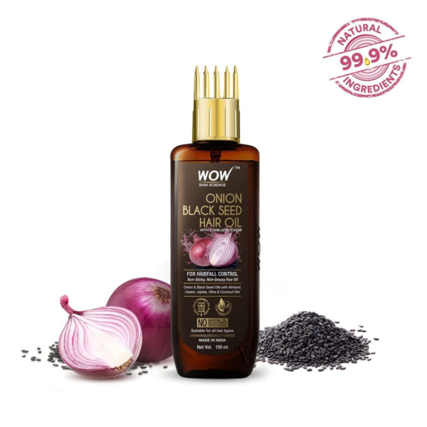 Wow Skin Science Onion Black Seed Hair Oil With Comb- VEQ1013