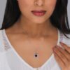 Giva Silver Heart Of The Ocean Pendant With Link Chain- BQS1006 - Image 2