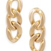 Rubans Gold Plated Matte Finish Chain Link Drop Earrings- TBC1019 - Image 3