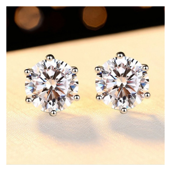Designs & You Silver Plated Ad Studded Circular Stud Earrings- TBC1020
