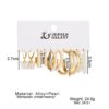 Jewels Galaxy Gold-Plated Contemporary Studs & Hoop Earrings (1 Pack 10 Pieces)- TBC1021 - Image 2