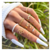 Jewels Galaxy Women Gold-Plated Stackable Finger Rings- XFN1011 - Image 2