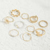 Jewels Galaxy Women Gold-Plated Stackable Finger Rings- XFN1011 - Image 3