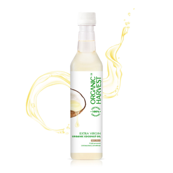 Organic Harvest Cold Pressed Extra Virgin Organic Coconut Oil For All Types Of Hair Skin- VEQ1016