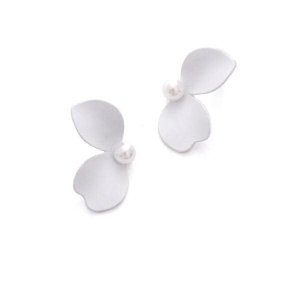 Sohi White Contemporary Studs Earrings- TBC1023