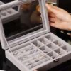 YouBella Velvet Clear Lid Jewellery Organizer Box- JQY1001 - Image 2