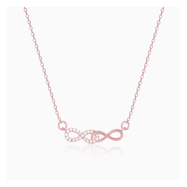 Giva Rose Gold Double Infinity Love Necklace- BQS1010