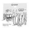 Jewels Galaxy Silver-Toned Everyday Use Studs & Hoop Earrings- TBC1025 - Image 4