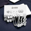 Jewels Galaxy Silver-Toned Everyday Use Studs & Hoop Earrings- TBC1025 - Image 5